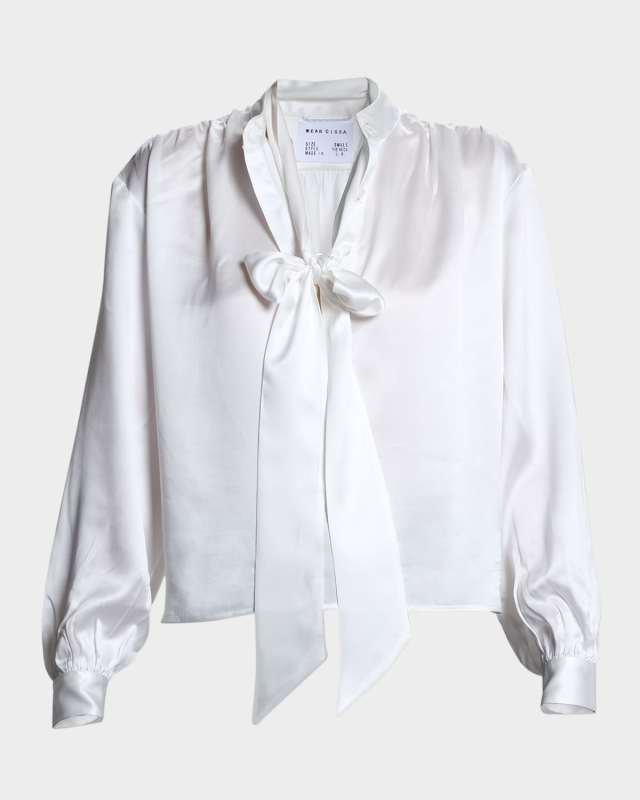 The Tie-Neck Silk Blous